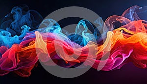 Color smoke wave abstract background