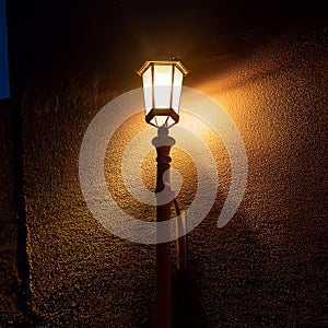 Lamp-Post. Lamp post lit at night