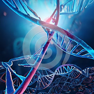 DNA background. DNA abstract background - 3d render