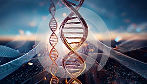 DNA background. DNA abstract background - 3d render
