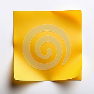 Yellow blank post-it notes isolated on white