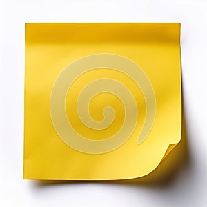 Yellow blank post-it notes isolated on white