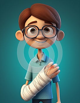 Child with broken arm and dokter ca