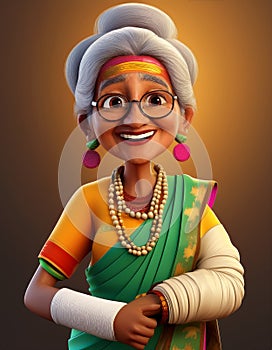 Senior with broken arm and dokter ca