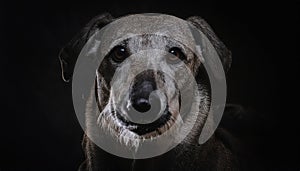 Portrait of a Lurcher. An image of a intelligent