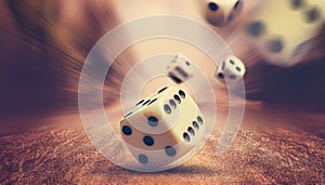 Rolling dice with move effect