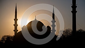 A silhoutte from Istanbul. A mosque silhouette from Istanbul