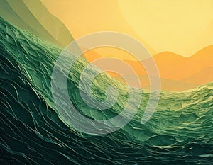 AI-Generated Abstract Landscape