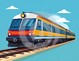 A vector image of a train. This vector is very good for design that needs transportation