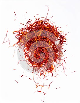 Saffron on the with isolated background
