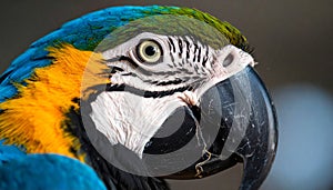 Close up shot of parrot portrait