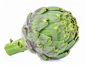 Artichoke on the with isolated background
