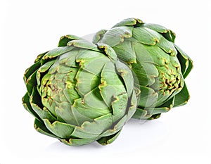 Artichoke on the with isolated background