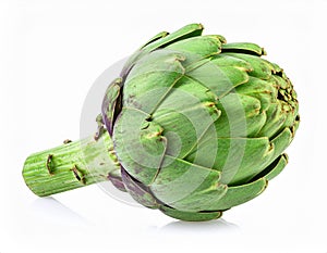 Artichoke on the with isolated background