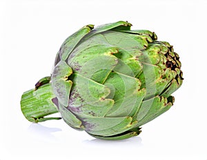 Artichoke on the with isolated background