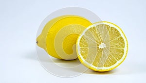 Lemon on the with isolated background