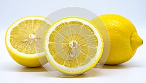 Lemon on the with isolated background