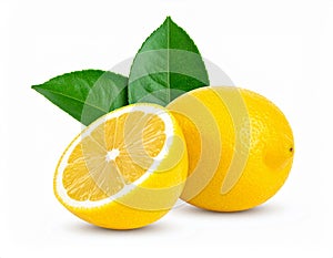 Lemon on the with isolated background