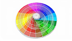 Color wheel isolated on white- 3D render