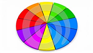 Color wheel isolated on white- 3D render