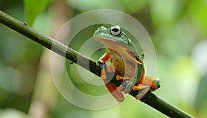 Tree Frog, Java Tree Frog, Flying Frog on a Branch