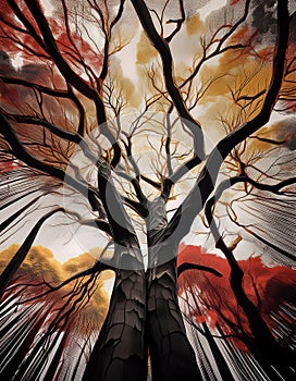 Autumn Trees Perspective