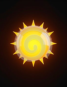 Generated image.A bright depiction of the sun.