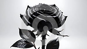 Generated image.Close-up of a black rose.