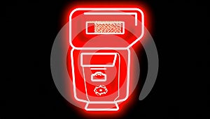 Neon Photography Flash Icon