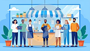 Generated image.Teamwork and productivity.