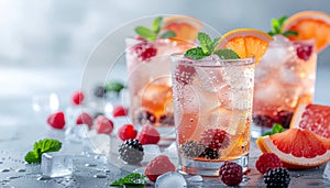 Refreshing Summer Berry and Citrus Cocktail