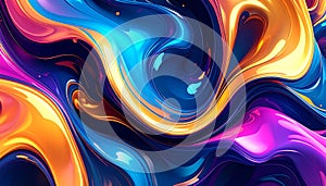 Abstract Liquid Paint Flow