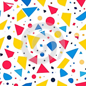 Colorful Geometric Pattern on White Background