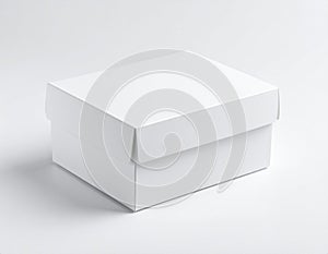 Blank White Packaging Box Mockup on Light Background