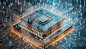 Close-up of a computer motherboard