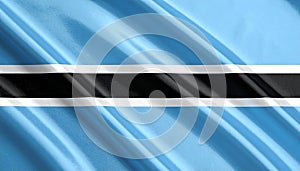 Flag of Bostwana as background, top view