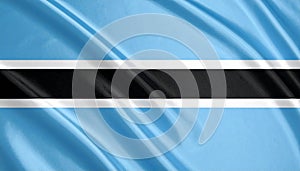 Flag of Bostwana as background, top view