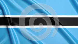 Flag of Bostwana as background, top view