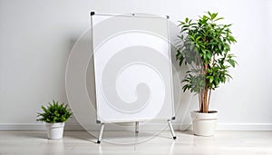 Blank Whiteboard Mockup in Modern Office Interior