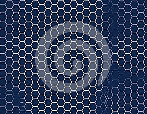 generated using AI.A blue background featuring a three-dimensional hexagonal pattern