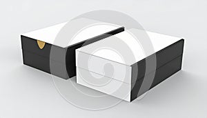 generated using AI.Two rectangular boxes with a minimalist design.