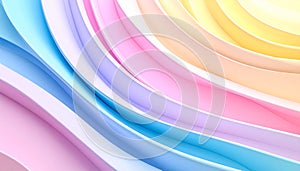 Smooth matte pastel rainbow backdrop