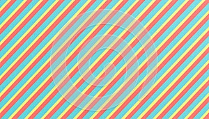 Turquoise, coral, and lemon yellow diagonal pattern