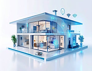 Smart Home Concept: Modern House with Integrated Technology