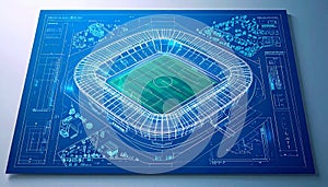 Architectural Drawing of Sports Complex