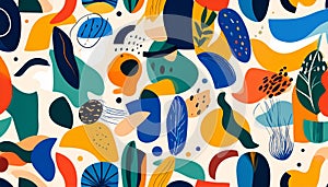 Abstract Organic Shapes Pattern