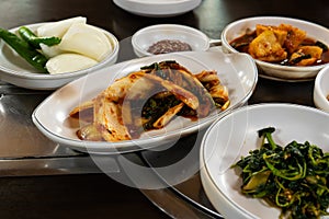 various Korean side dishes