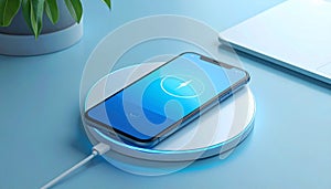 Wireless Charging Pad with Smartphone