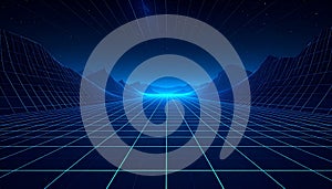 Retro Synthwave Landscape