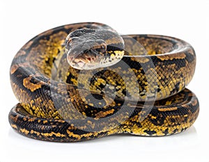 Sumatran Short Tail Python isolated on white background